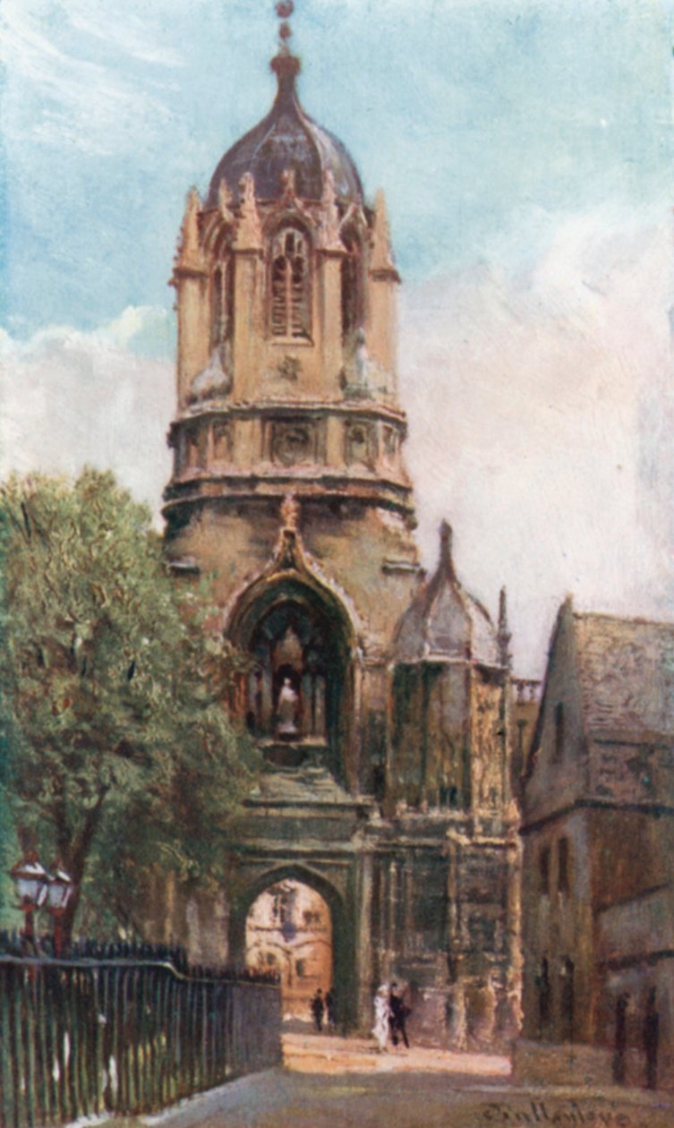 Tom Tower, Christ Church College (lithographie couleur) - John Fulleylove