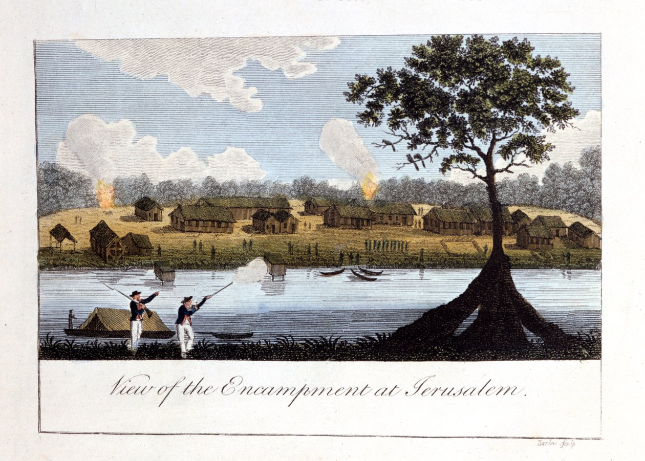 Vue du campement à Jérusalem, 1813 - John Gabriel Stedman