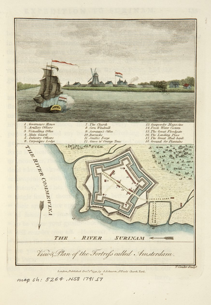 Vues et plan de la forteresse appelée Amsterdam - John Gabriel Stedman