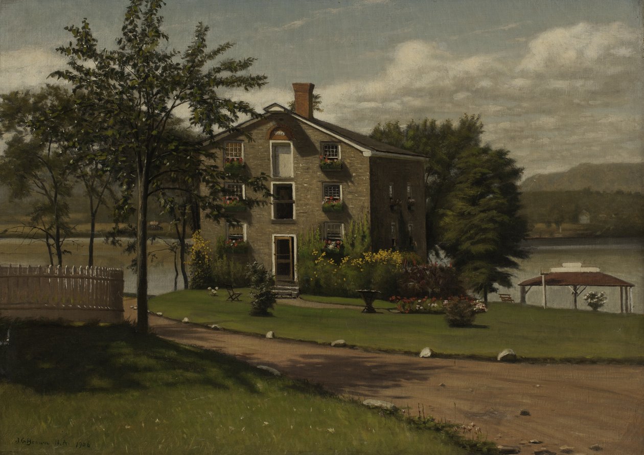 Maison en pierre, Larrabees Point, Vermont - John George Brown