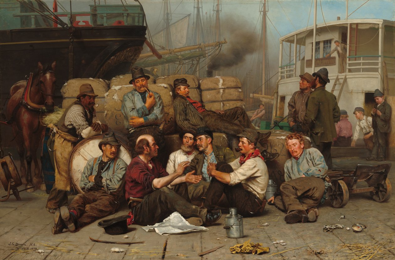 Le Midi des débardeurs - John George Brown