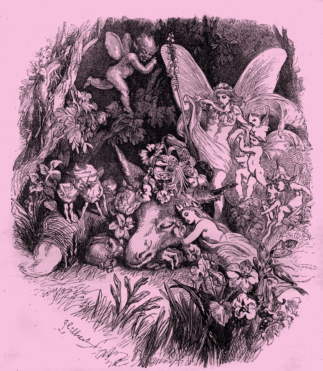 Titania et Bottom dans Le Songe d