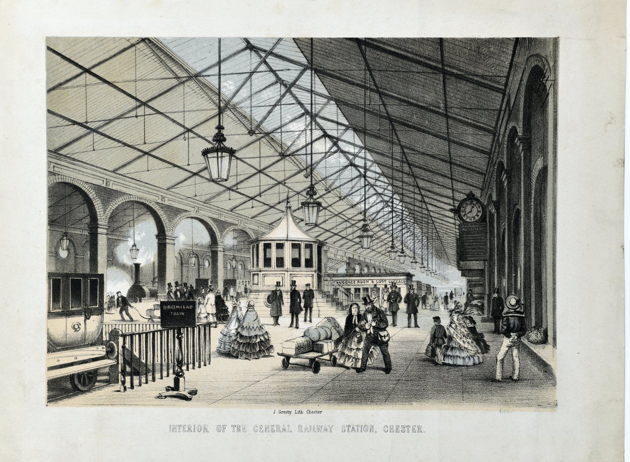 Intérieur de la gare générale, Chester - John Gresty