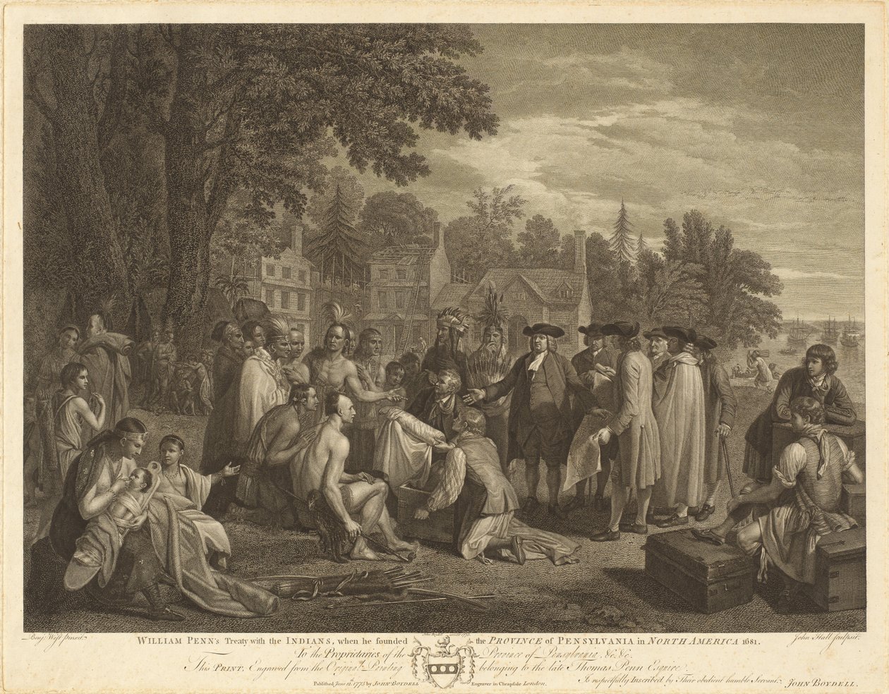 Le traité de William Penn avec les Indiens - John Hall after Benjamin West