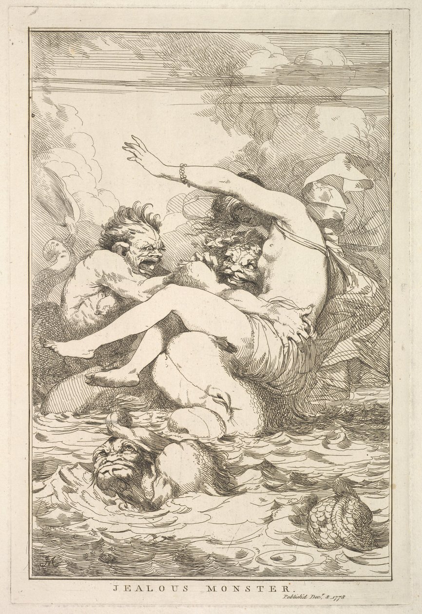 Monstre jaloux de Quinze eaux-fortes dédiées à Sir Joshua Reynolds, 8 décembre 1778 - John Hamilton Mortimer