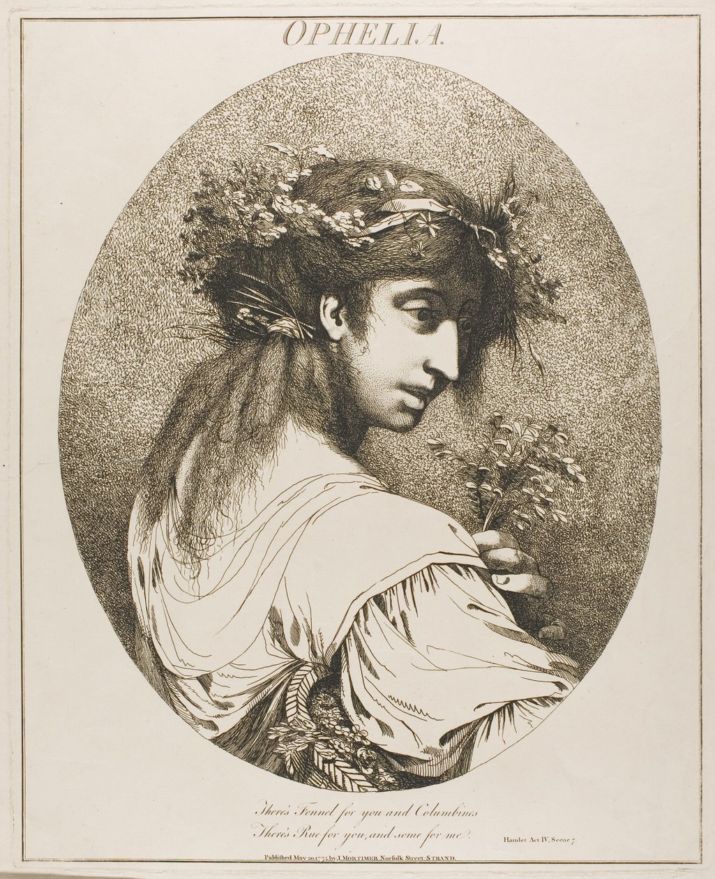 Ophelia, de Douze personnages de Shakespeare - John Hamilton Mortimer