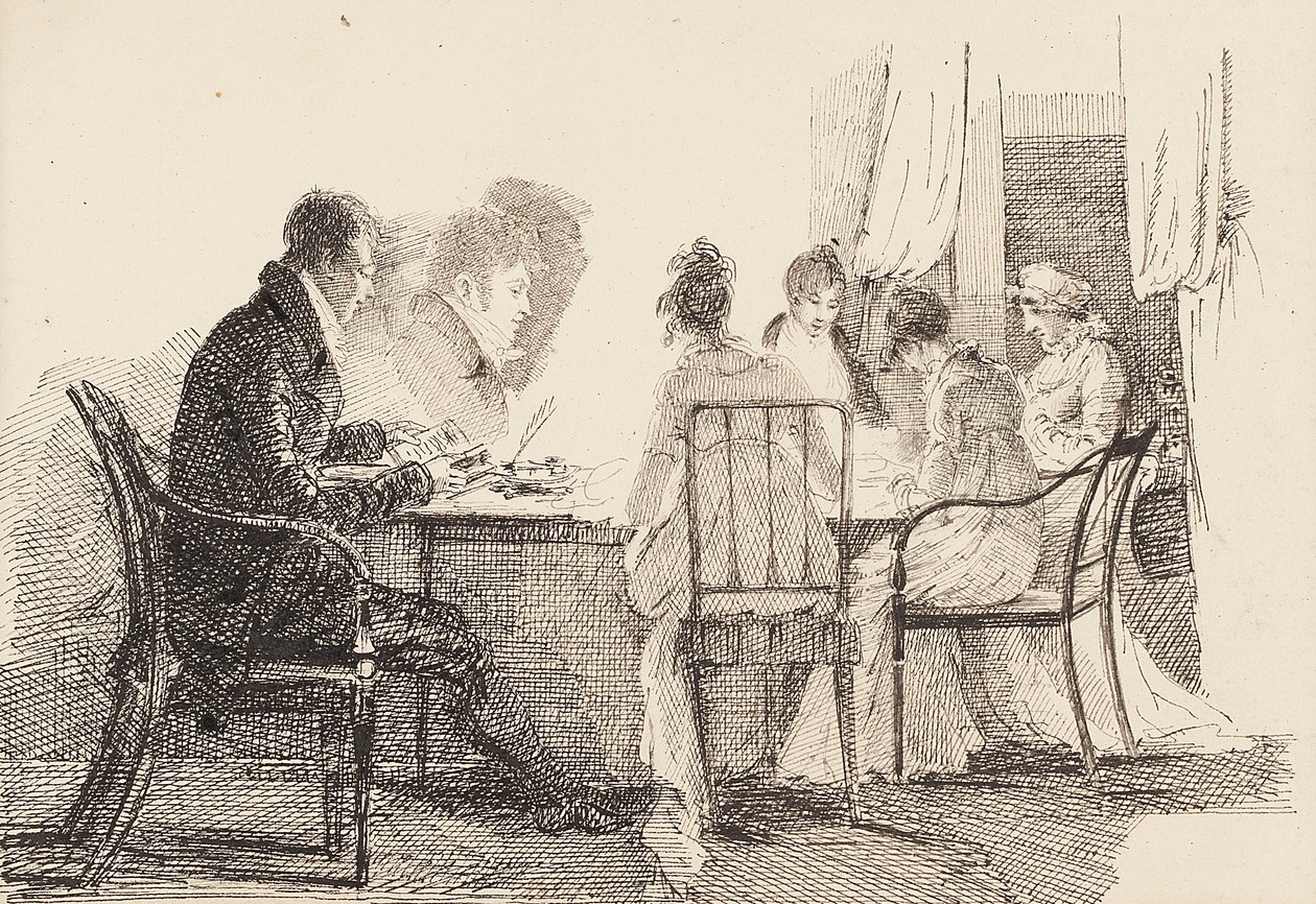 Intérieur avec des figures assises, 1804-05 - John Harden
