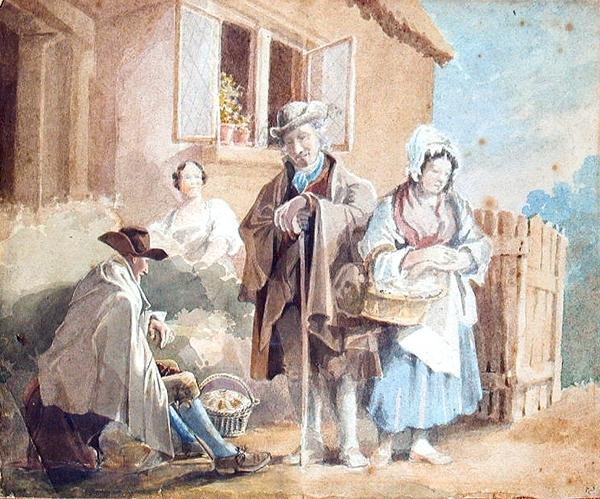 Devant un cottage - John Harden