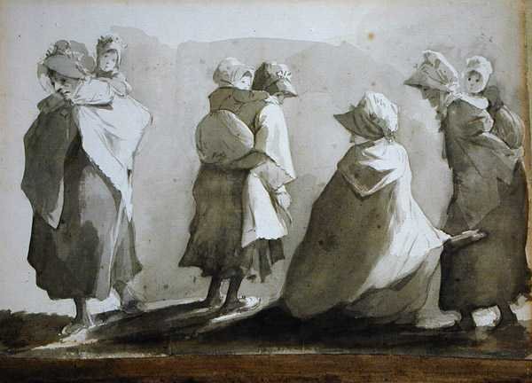 Paysannes et enfants - John Harden