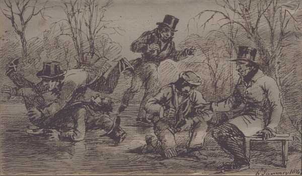 Patinage sur le lac Windermere - John Harden