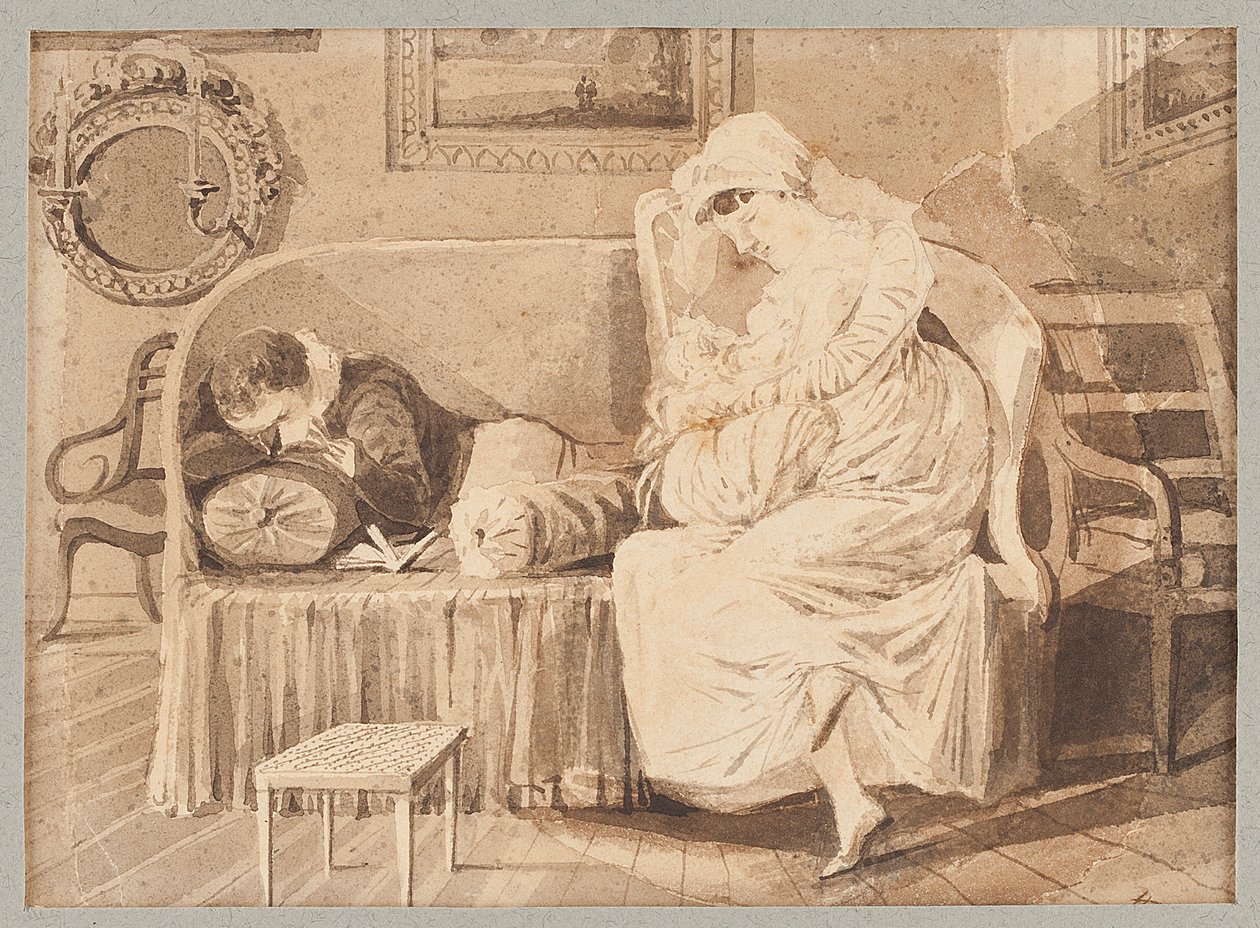 Trois sur un canapé, 1805 - John Harden