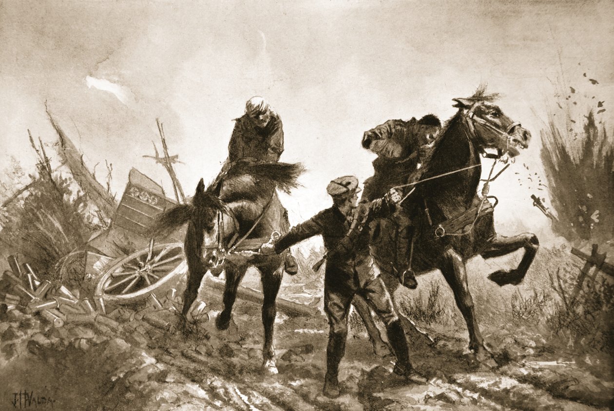 Driver Brown revenant avec des blessés à cheval depuis la ligne de tir - John Harris Valda