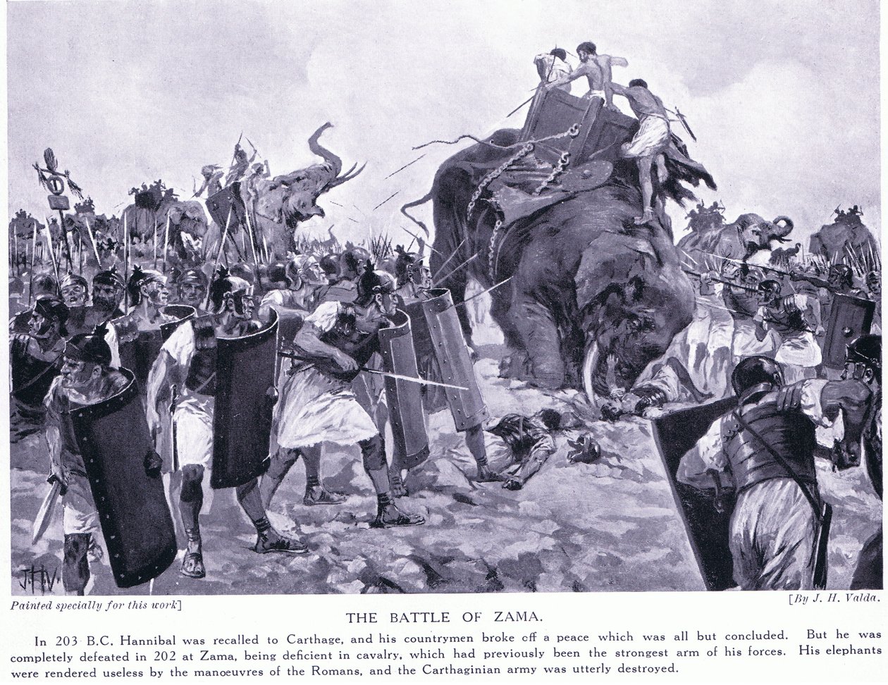 La bataille de Zama 203 av. J.-C. - John Harris Valda