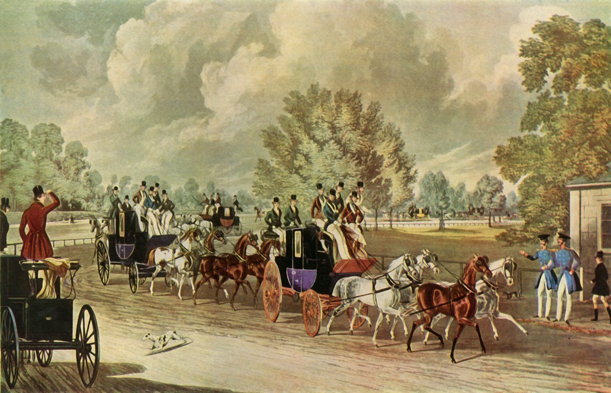 Réunion du Four-In-Hand Club, Hyde Park, Londres, vers 1838, 1947 - John Harris the Younger