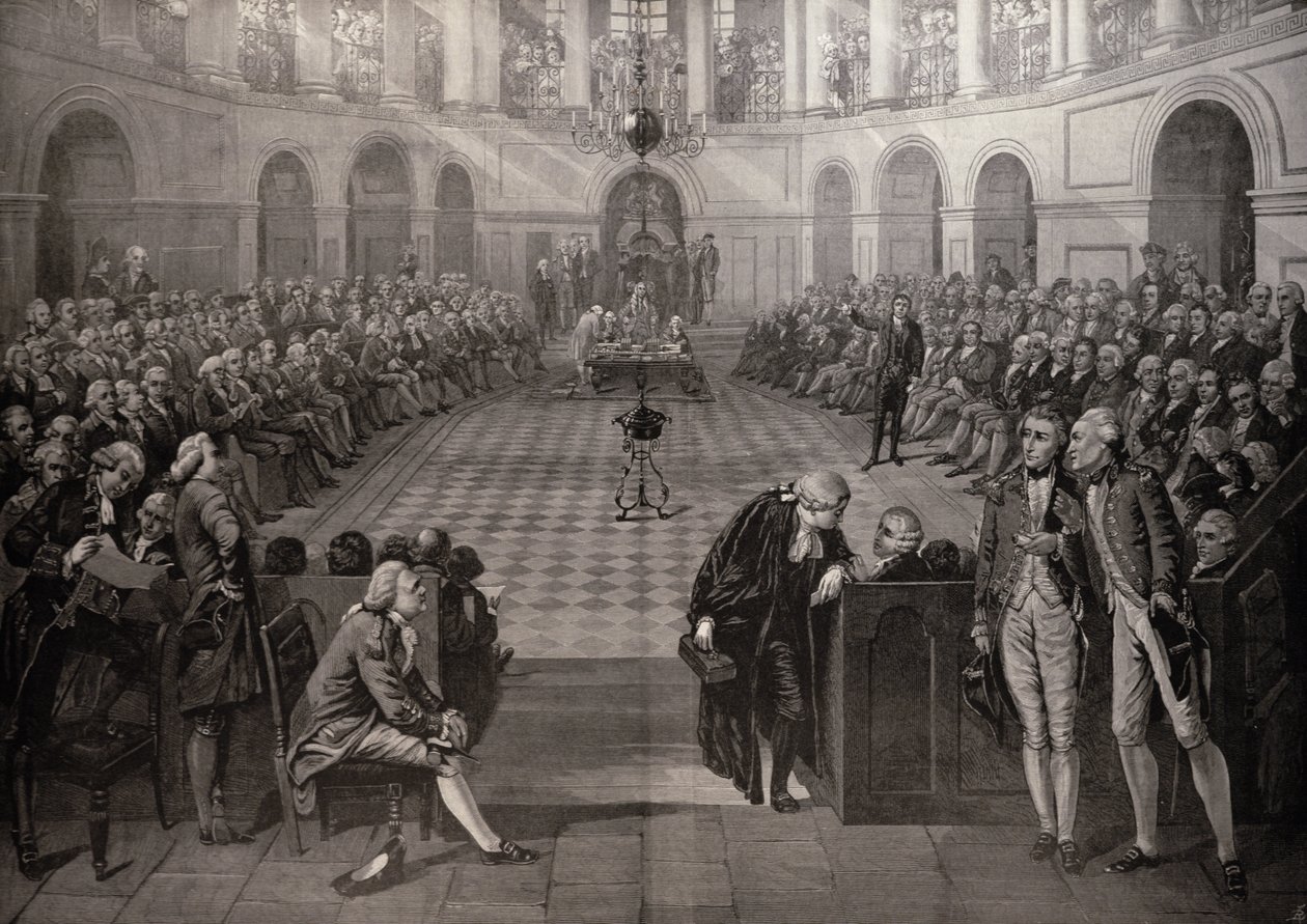 La Chambre des communes irlandaise, AD 1790, College Green, Dublin, de 