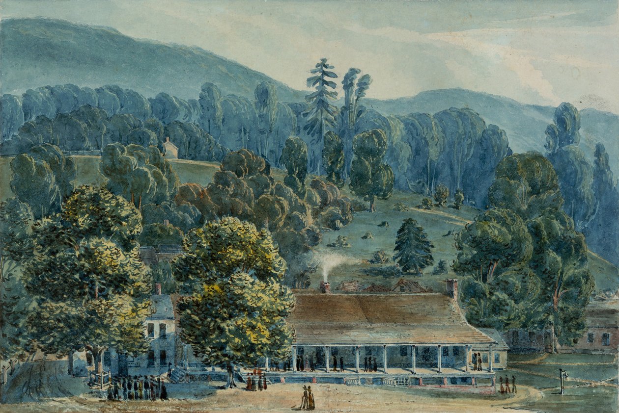 Salle à manger et bureaux de scène à White Sulphur Springs, 1832 - John Hazelhurst Boneval Latrobe