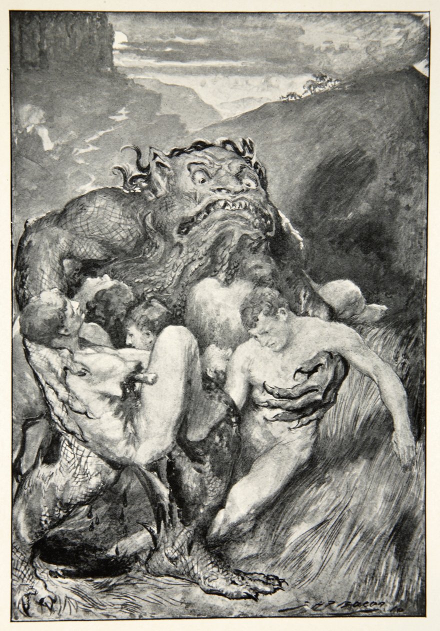 Le démon du mal, avec sa férocité vorace, les saisit avidement, de 