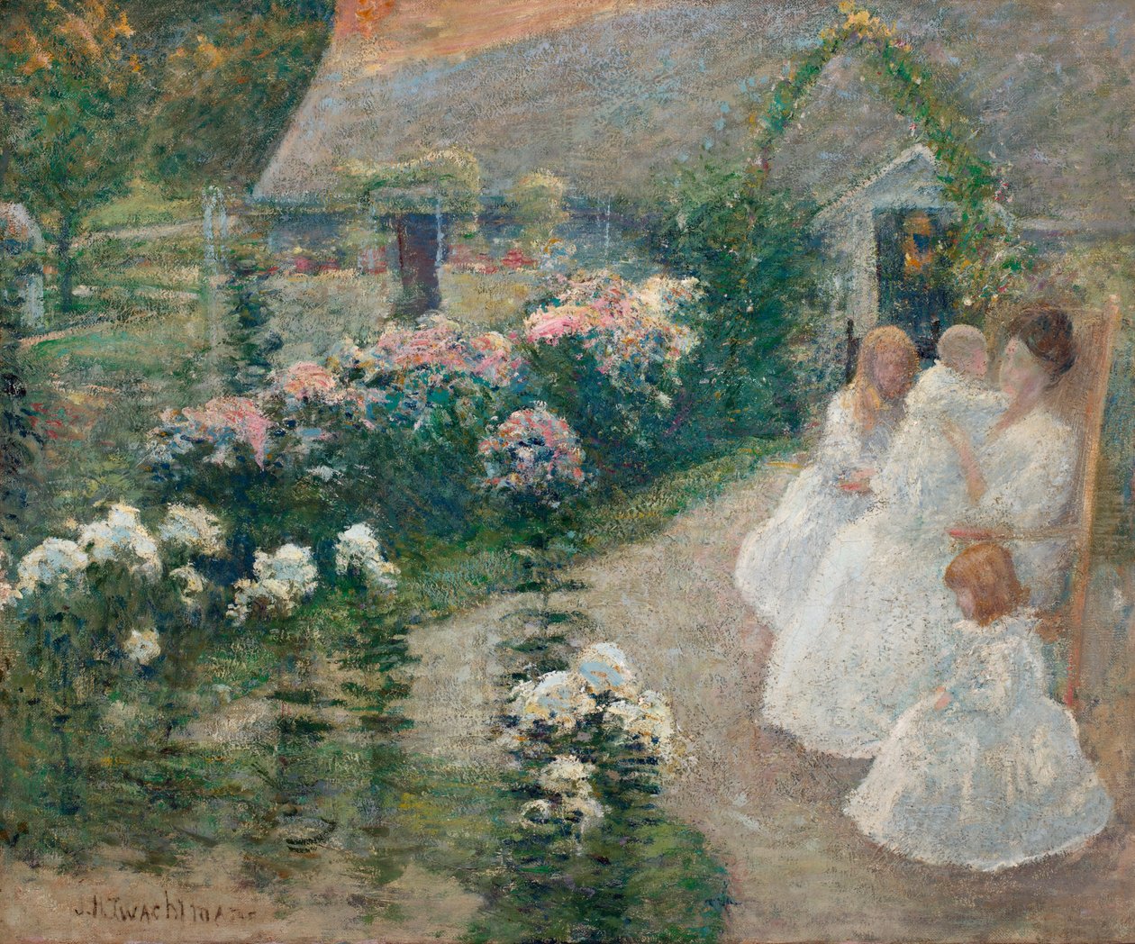 Sur la terrasse - John Henry Twachtman