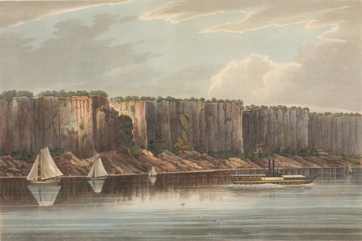 Les Palissades No. 19 du Portfolio de la Rivière Hudson, 1823-24 - John Hill