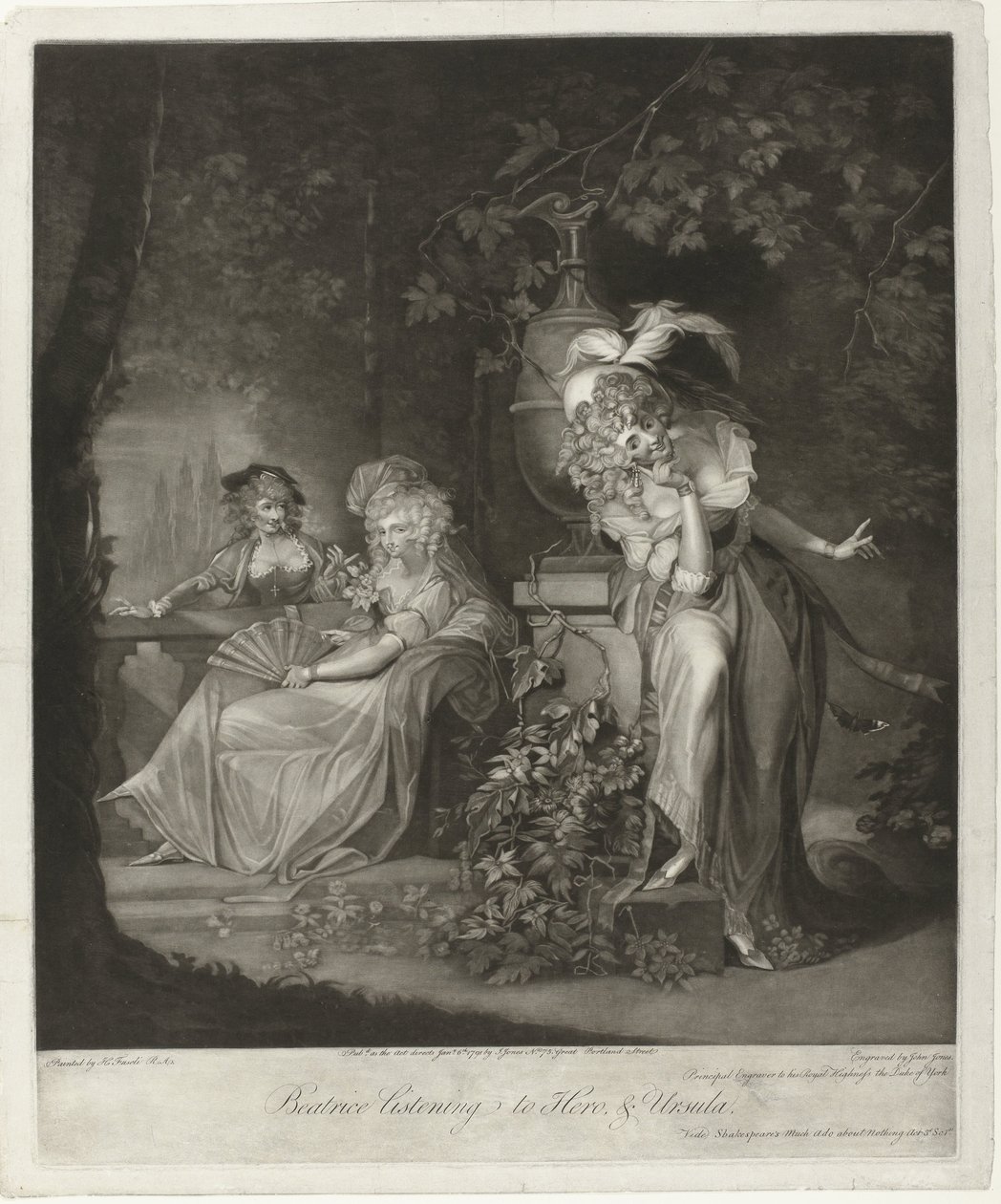 Béatrice écoutant Hero et Ursula - John Jones
