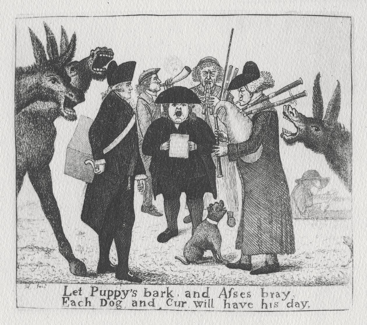 Que les chiots aboient et les ânes braient, chaque chien et cur aura son jour, 1784 - John Kay