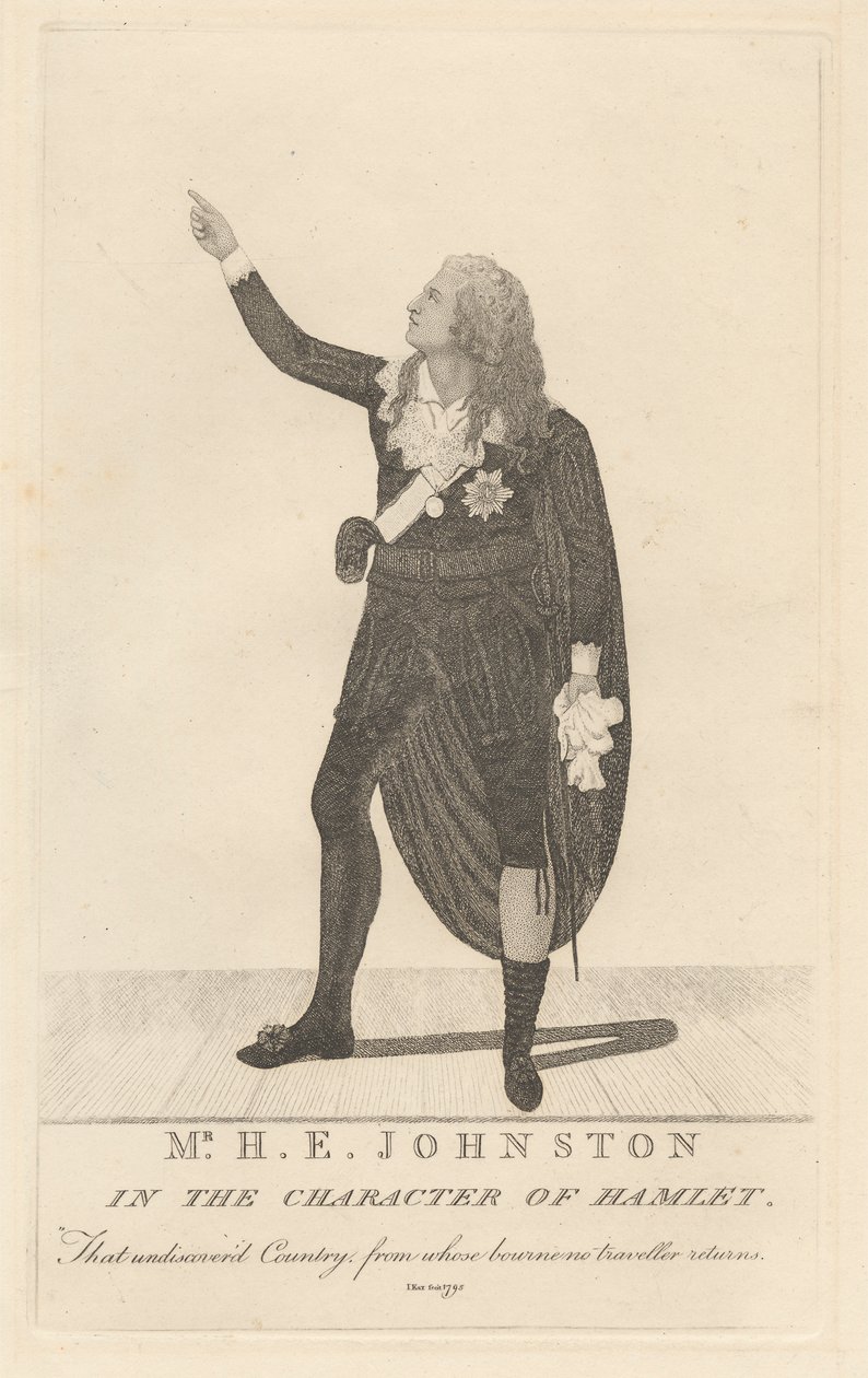 M. H. E. Johnston dans le rôle de Hamlet - John Kay