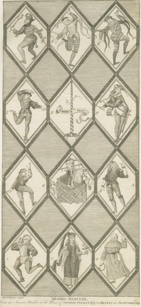 Fenêtre en verre de Betley - Danseurs de Morris - John Keyse Sherwin