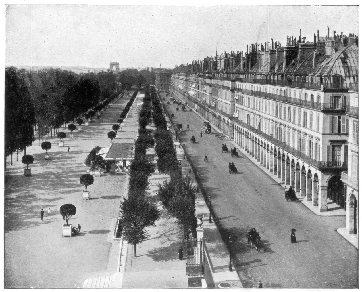 Rue de Rivoli, Paris, fin 19e siècle - John L. Stoddard