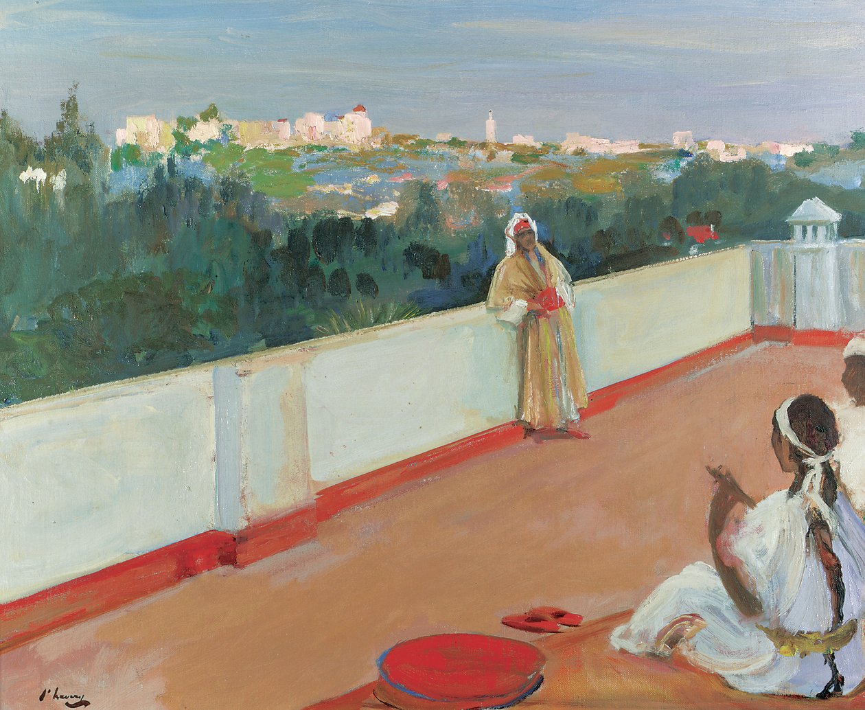Soirée sur le toit de la maison, Tanger - John Lavery