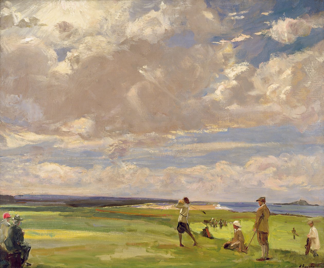 Lady Astor jouant au golf à North Berwick - John Lavery