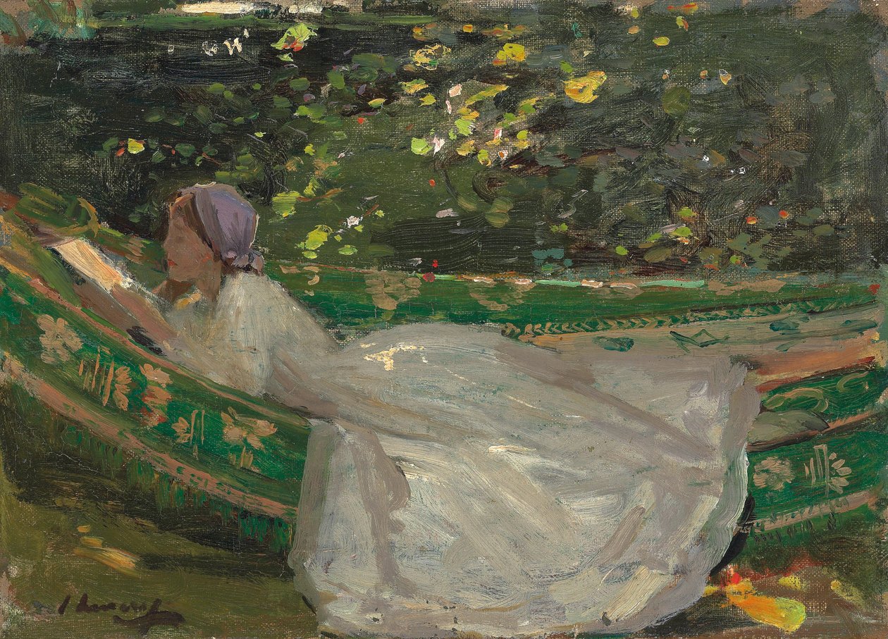 Le hamac vert, vers 1905 (huile sur toile) - John Lavery