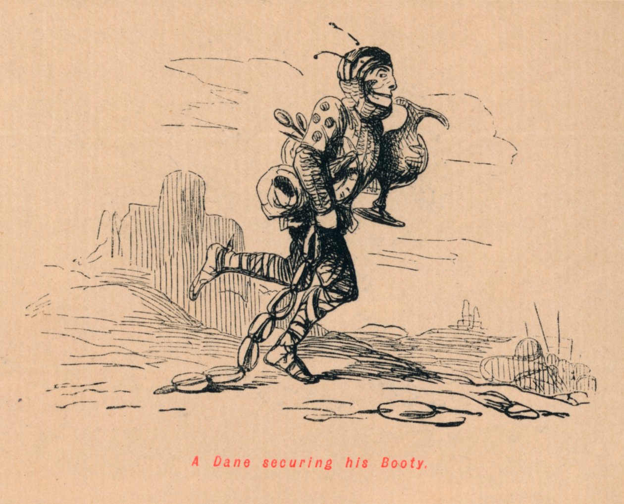 Un Danois sécurisant son butin, vers 1860 - John Leech
