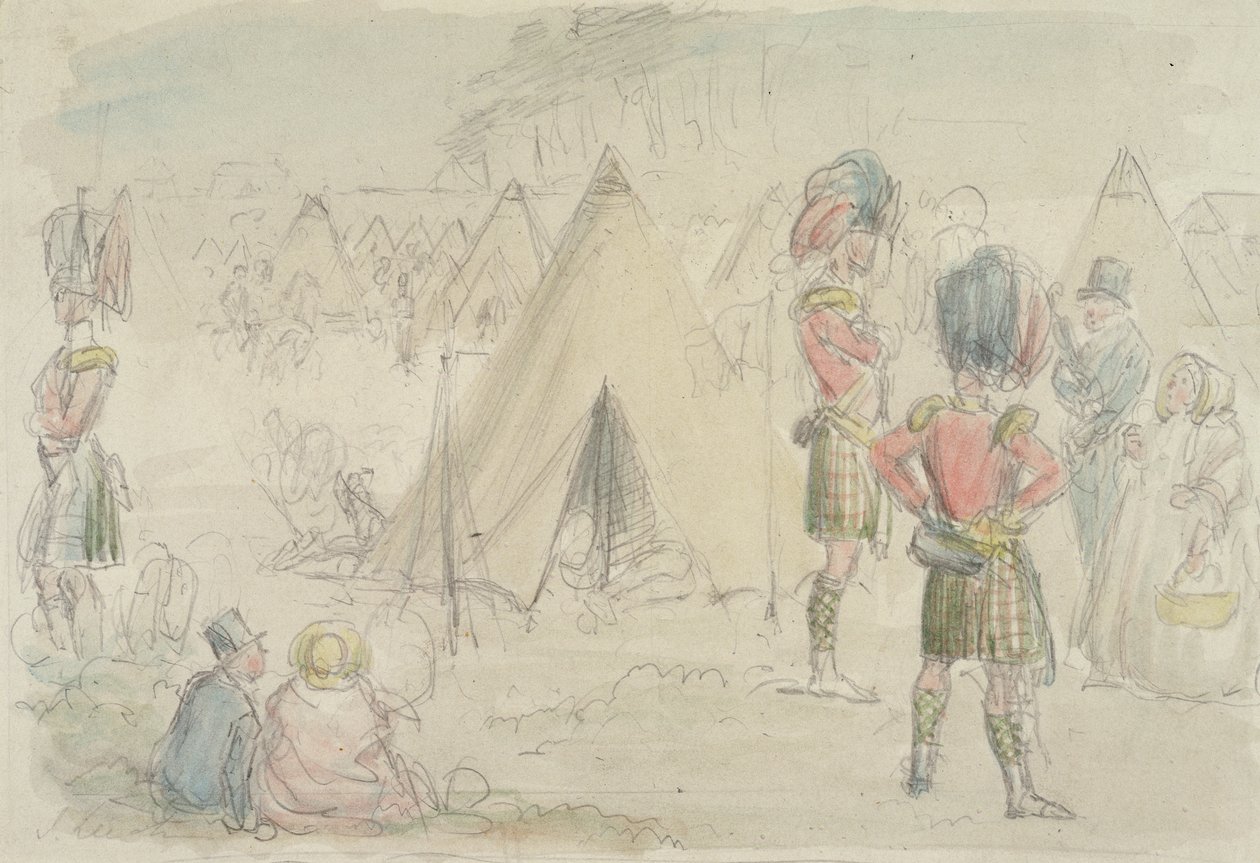 Régiment des Highlands en camp - John Leech