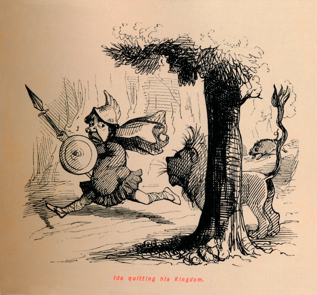 Ida quittant son royaume, vers 1860 - John Leech