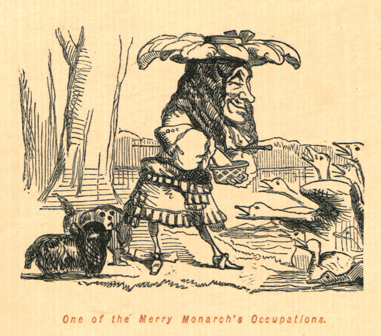 Une des occupations du joyeux monarque - John Leech