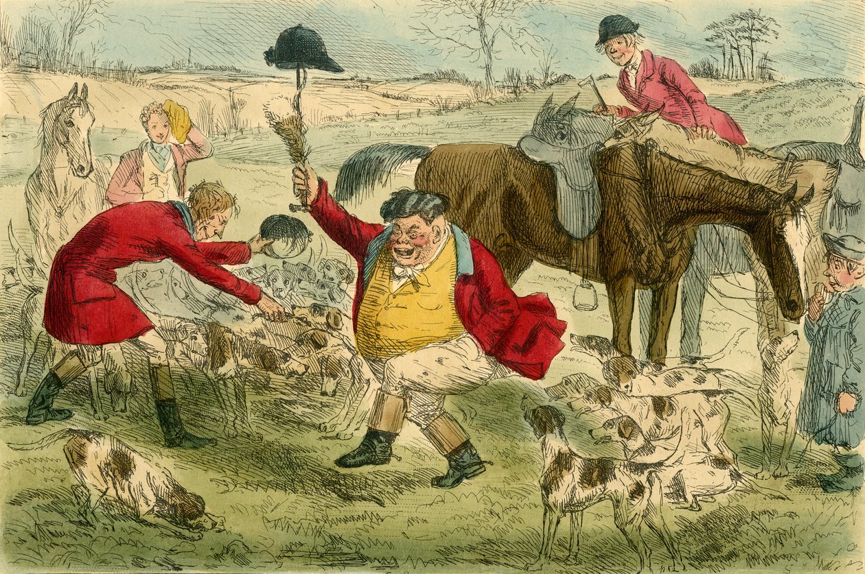 La chasse, le jour du Chat et du Pot de Moutarde - John Leech