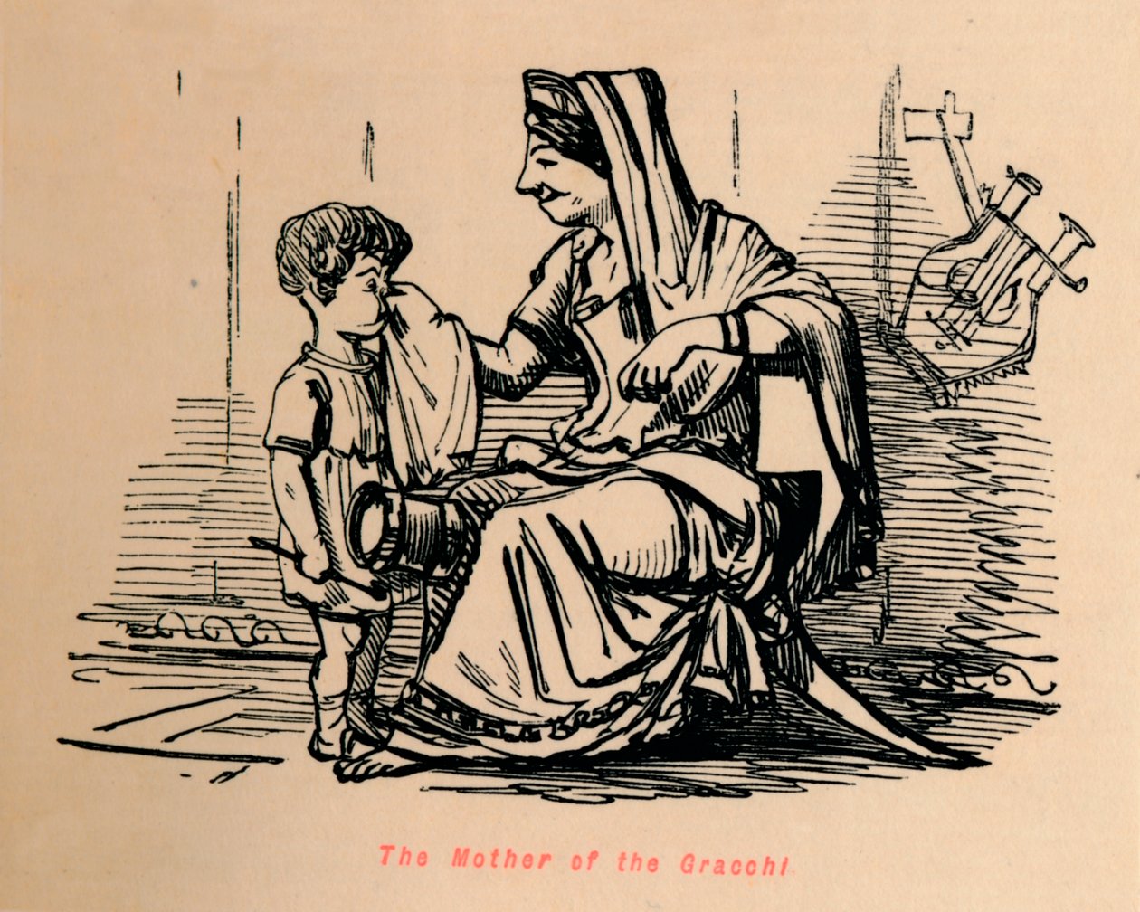 La mère des Gracques, 1852 - John Leech