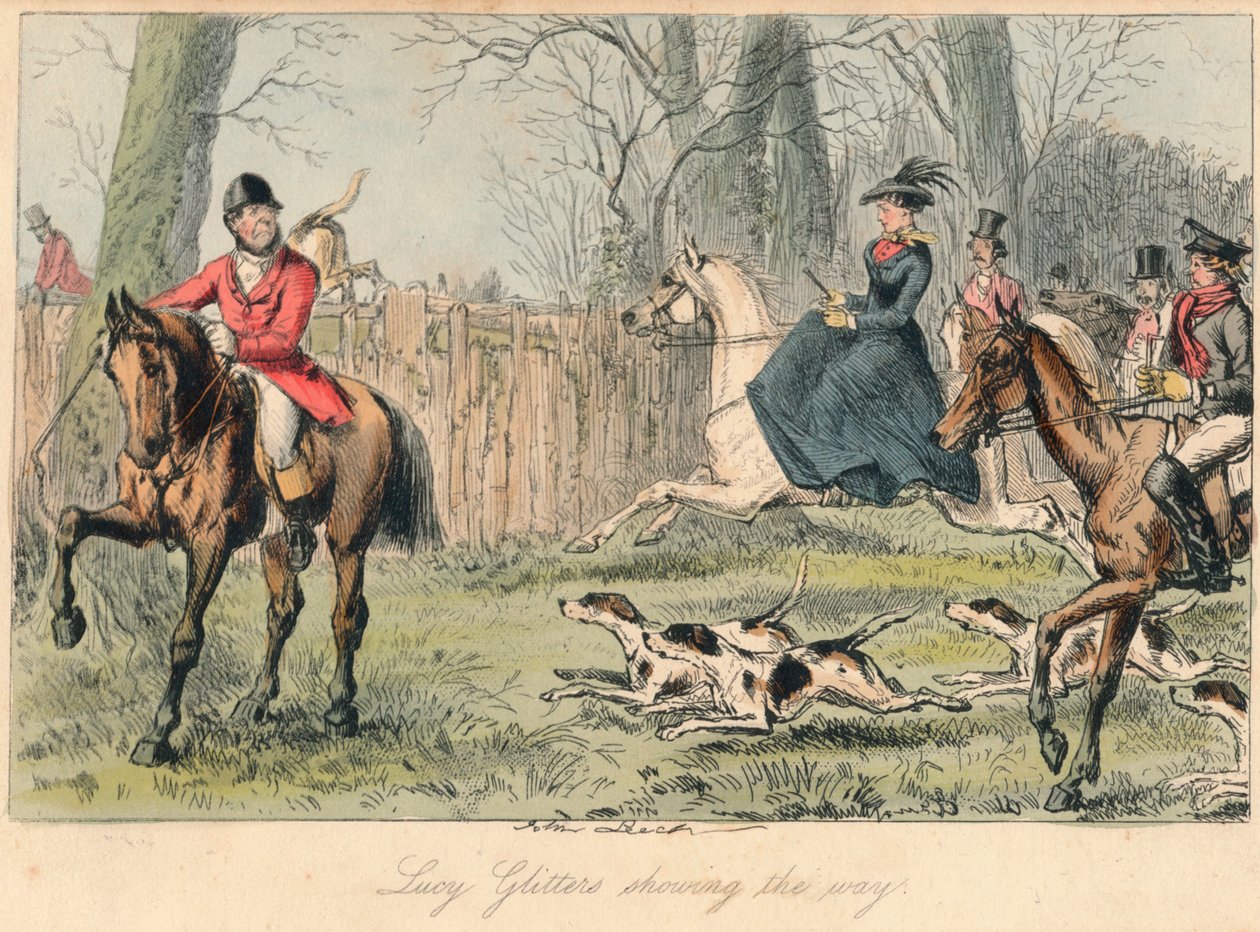 Lucy Glitters montrant le chemin, 1865 - John Leech and Hablot Knight Browne