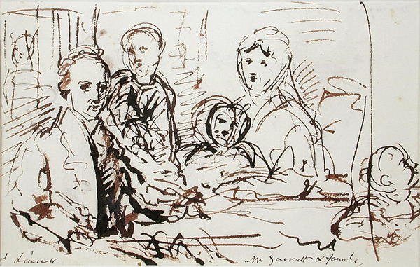 William Albin Garratt et sa famille, c.1830 - John Linnell