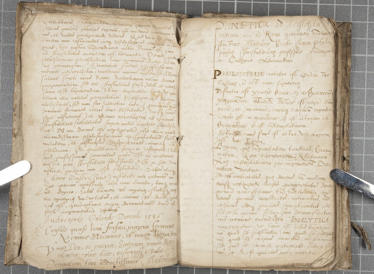Notes de cours sur la dialectique, c.1584-86 - John Malcolm