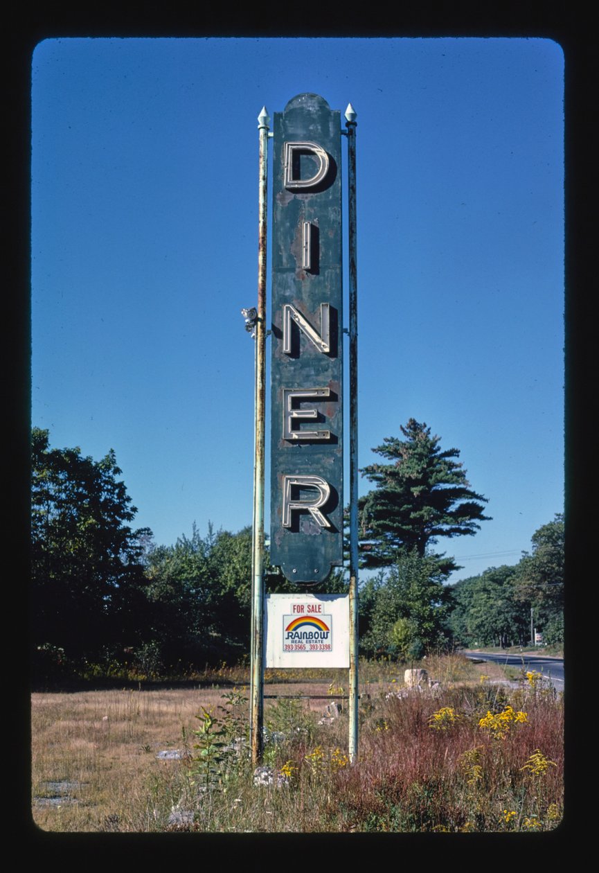 Enseigne de restaurant, Shrewsbury, Massachusetts, États-Unis - John Margolies