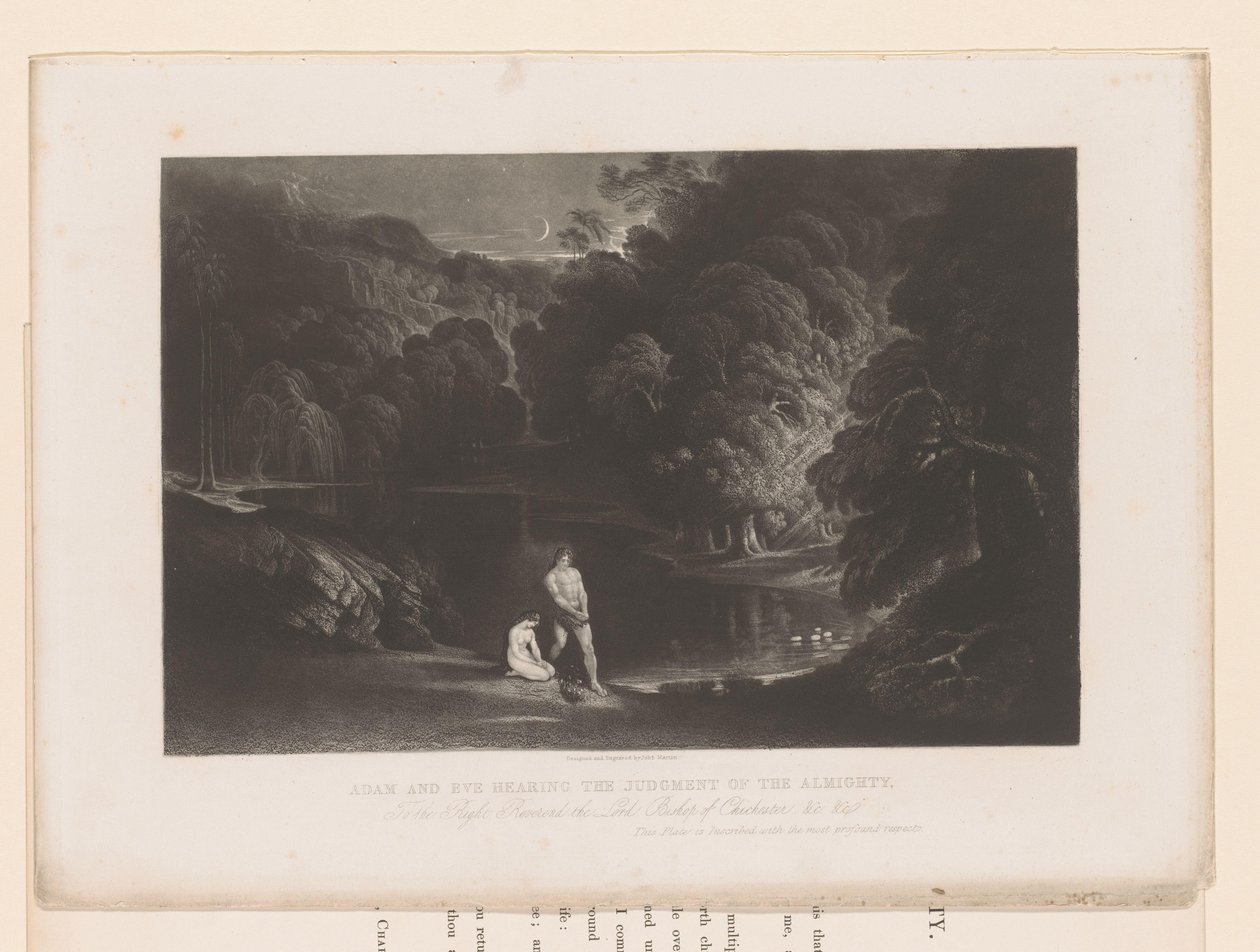 Dieu reproche à Adam et Ève leur péché - John Martin