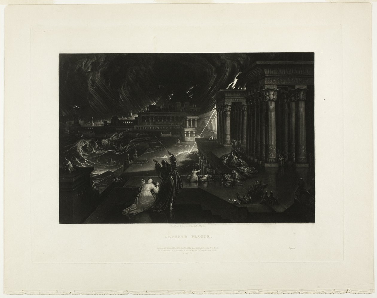 Septième plaie, des Illustrations de la Bible - John Martin