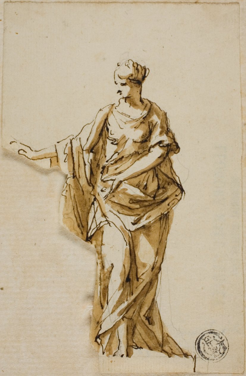 Figure féminine debout avec le bras droit levé - John Michael Rysbrack
