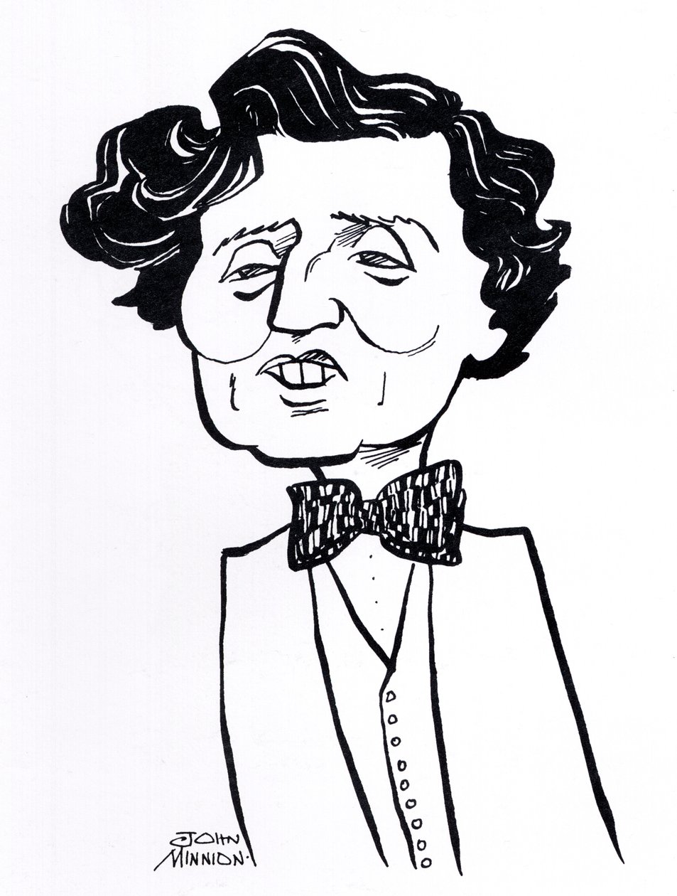 Alban Berg, caricature - Compositeur autrichien, 9 février 1885 - 24 décembre 1935 - John Minnion
