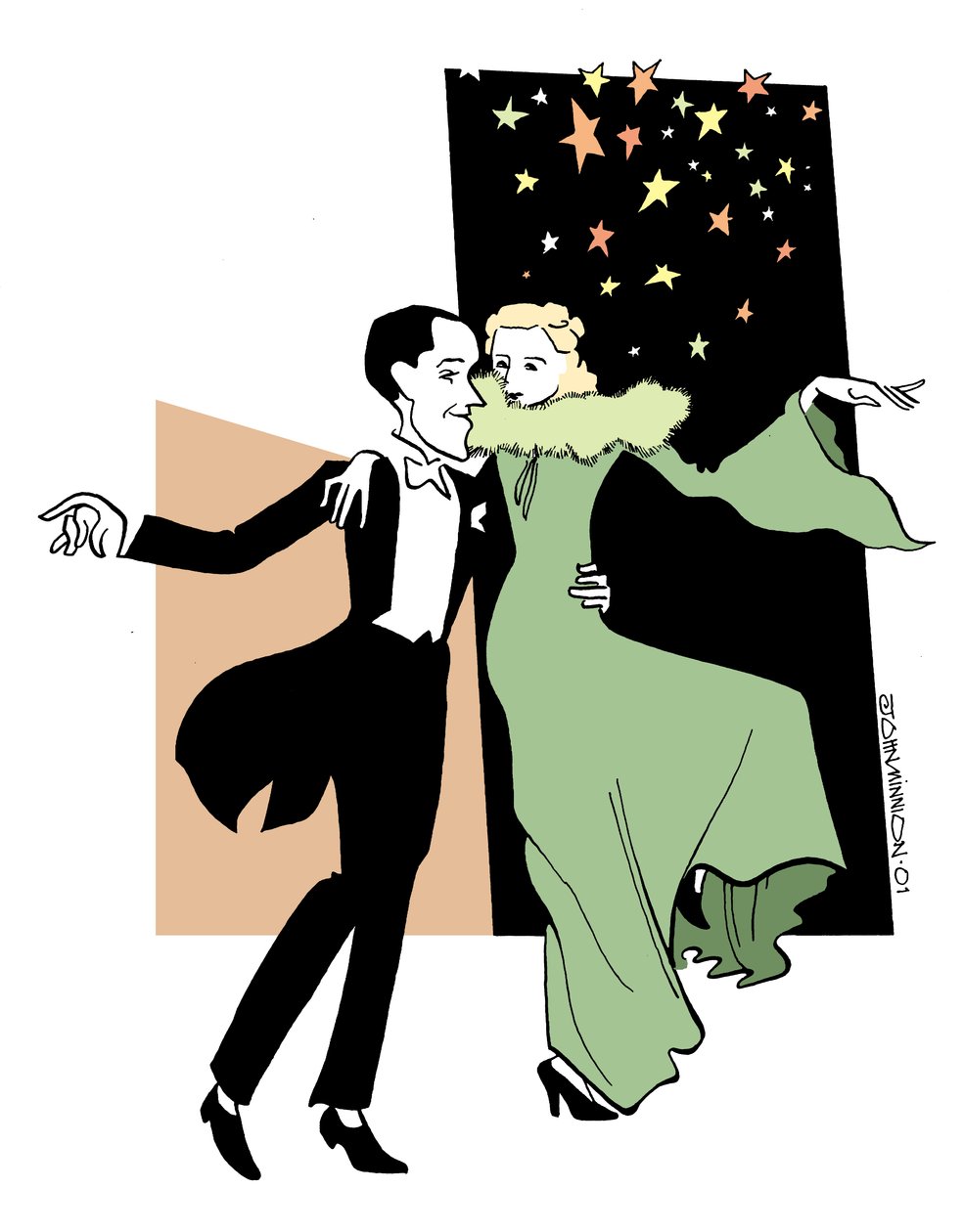 Fred Astaire et Ginger Rogers dansent - John Minnion