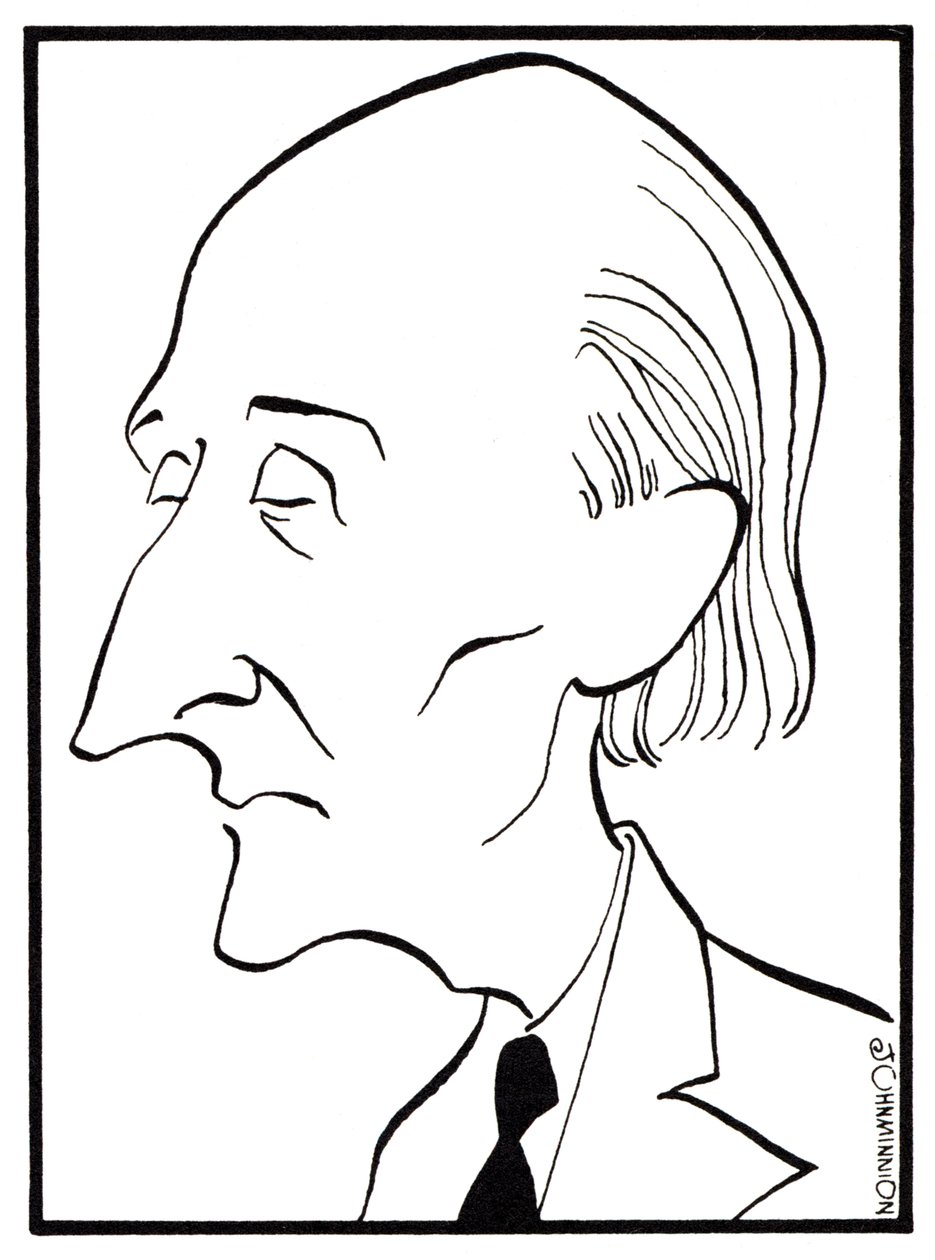 Frederick Delius - caricature de John Minnion - compositeur anglais - 29 janvier 1862 - 10 juin 1934 - John Minnion