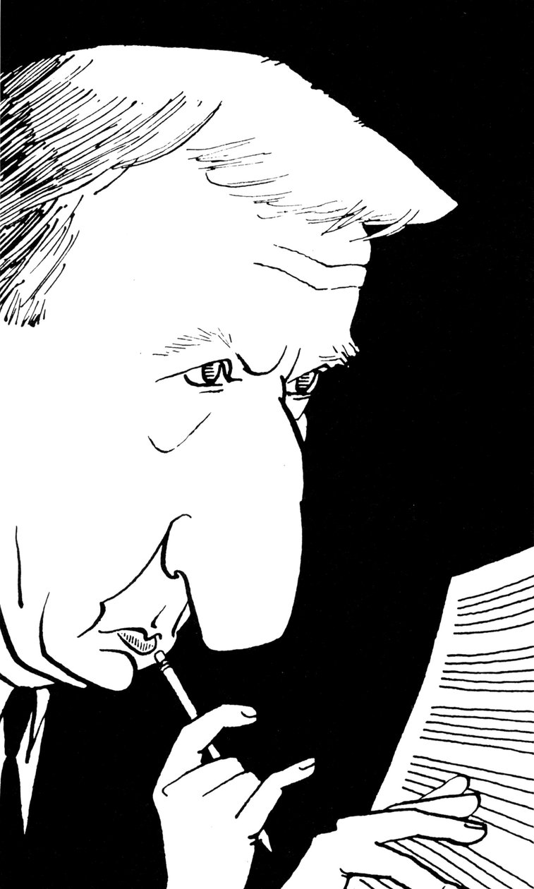 Richard Rodney Bennett, caricature de John Minnion - John Minnion