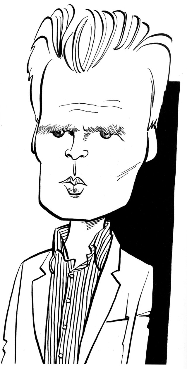 Robin Holloway, caricature de John Minnion Compositeur anglais - John Minnion