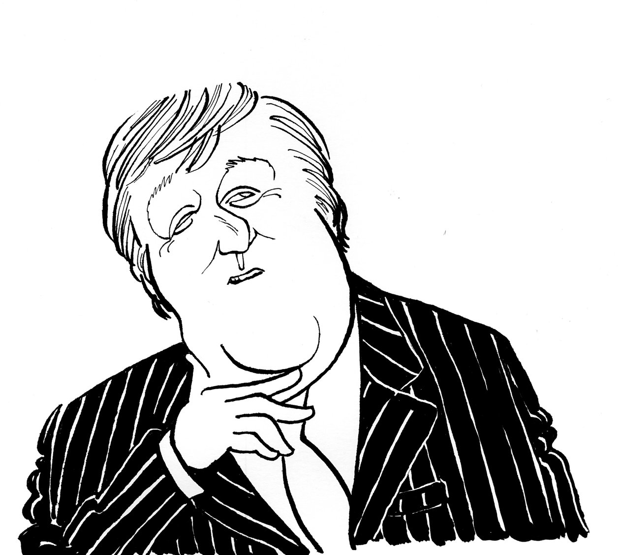 Stephen Fry - caricature de John Minnion - John Minnion